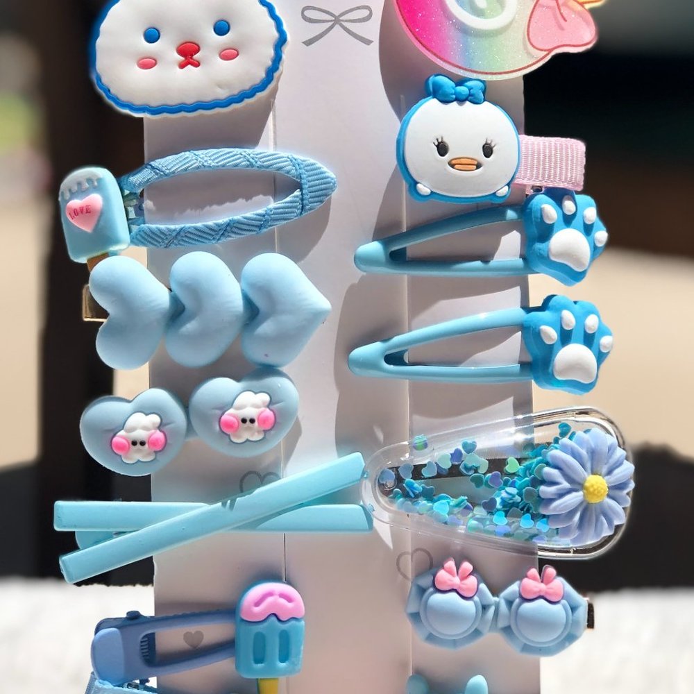 70PCS Girls Hair Clips Hairpins Kids Cute Accessories Flower - Picture 2 of 11